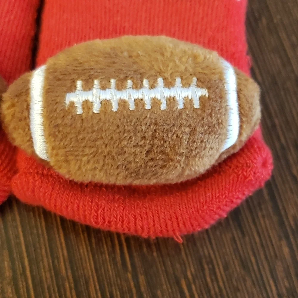 Topsox NCAA Georgia Bulldogs 3-D Football Cushioned Socks for Infants 0-6